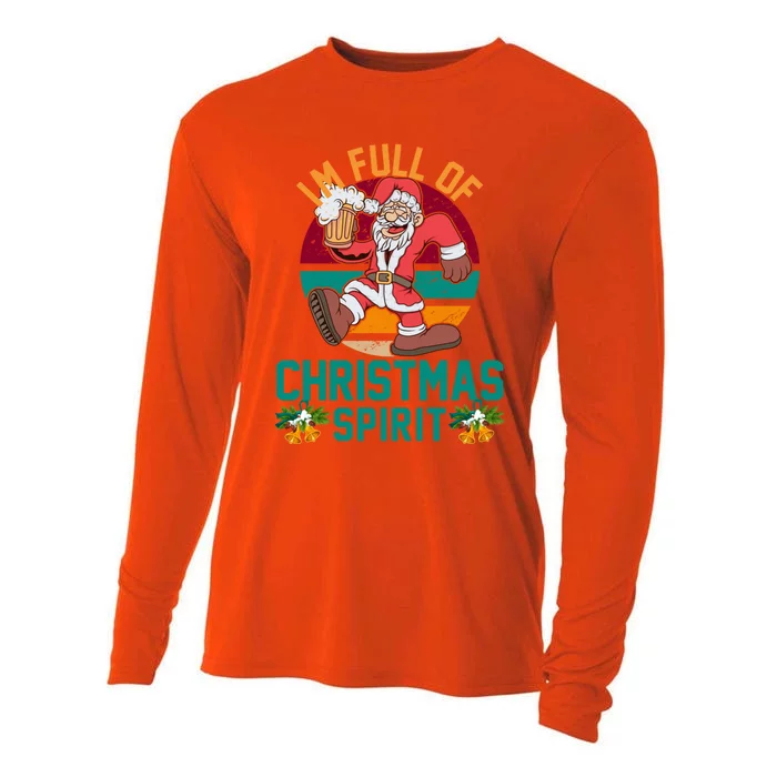 IM Full Of The Christmas Spirit Funny Santa Retro Design Gift Cooling Performance Long Sleeve Crew