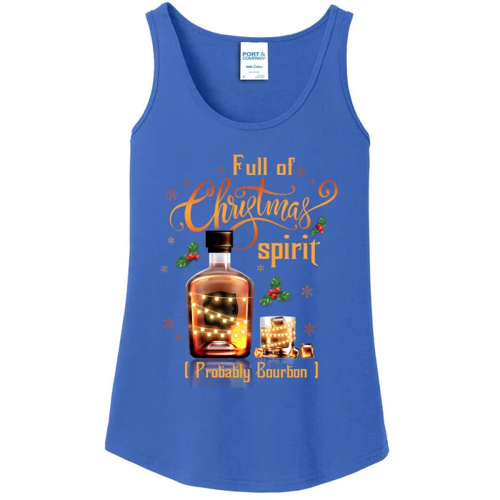 IM Full Of Holiday Spirit Bourbon Ugly Christmas Cool Gift Ladies Essential Tank