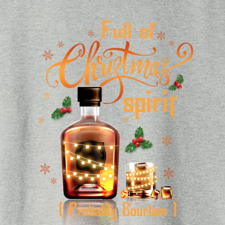 IM Full Of Holiday Spirit Bourbon Ugly Christmas Cool Gift Women's Crop Top Tee