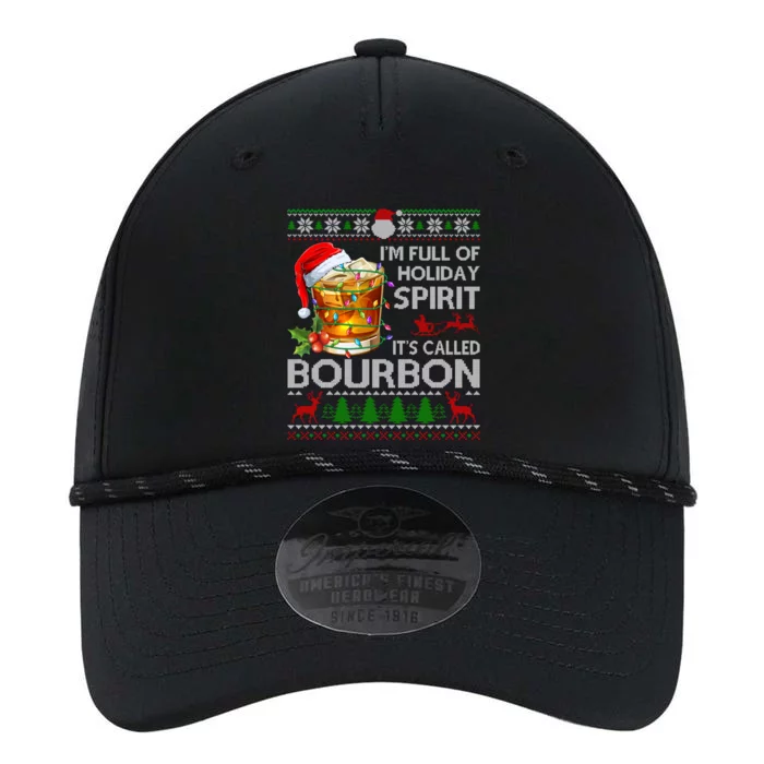 IM Full Of Holiday Spirit Bourbon Ugly Xmas Sweater Pajama Gift Performance The Dyno Cap