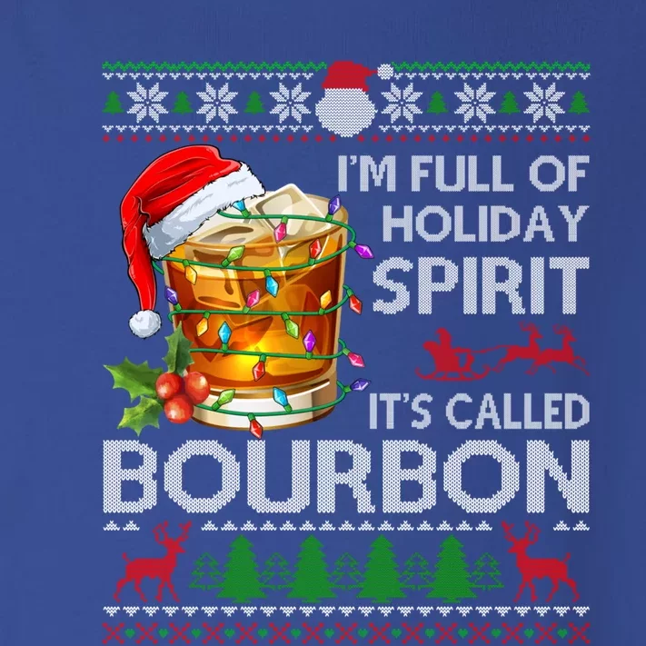 IM Full Of Holiday Spirit Bourbon Ugly Xmas Sweater Pajama Gift Toddler Long Sleeve Shirt