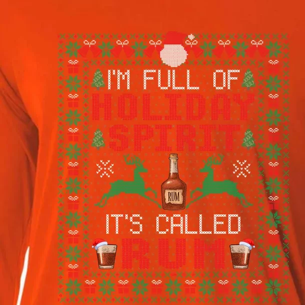 IM Full Of Holiday Spirit ItS Called Rum Christmas Cute Gift Cooling Performance Long Sleeve Crew