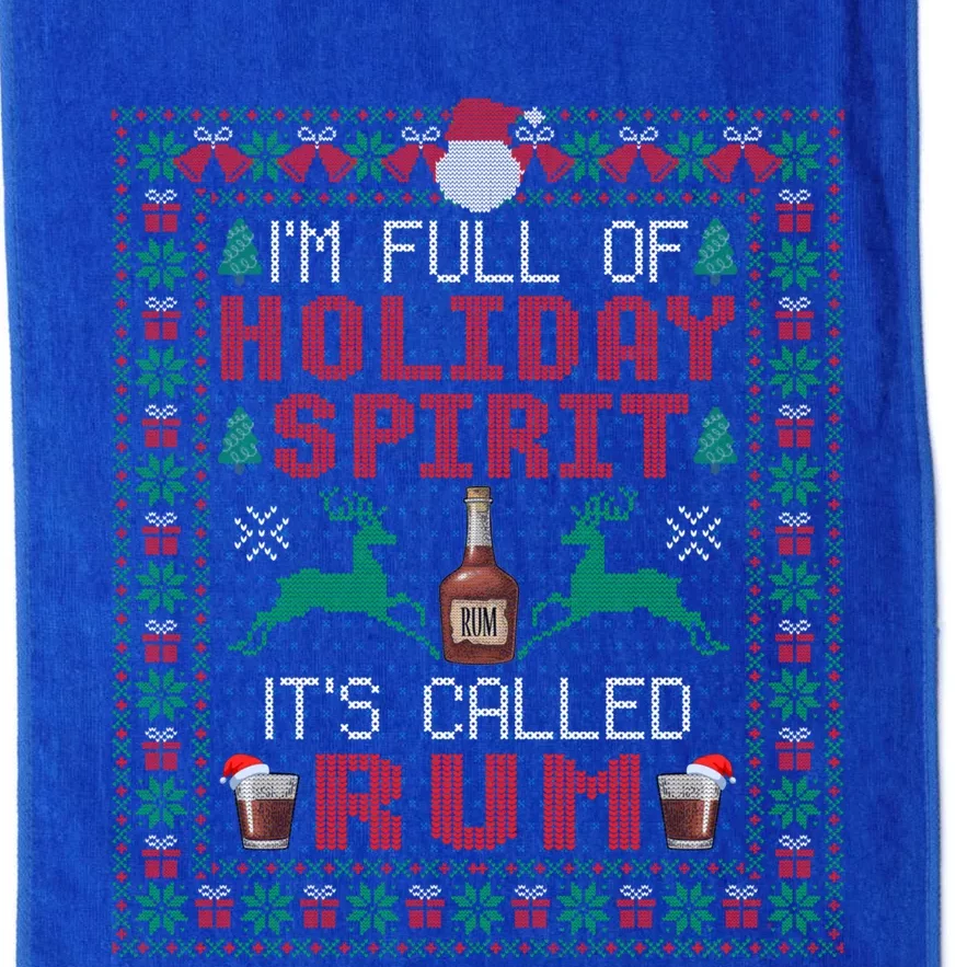 IM Full Of Holiday Spirit ItS Called Rum Christmas Cute Gift Platinum Collection Golf Towel