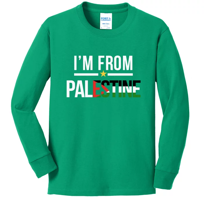 Im From Palestine | Free Palestine  Flag Palestine Kids Long Sleeve Shirt