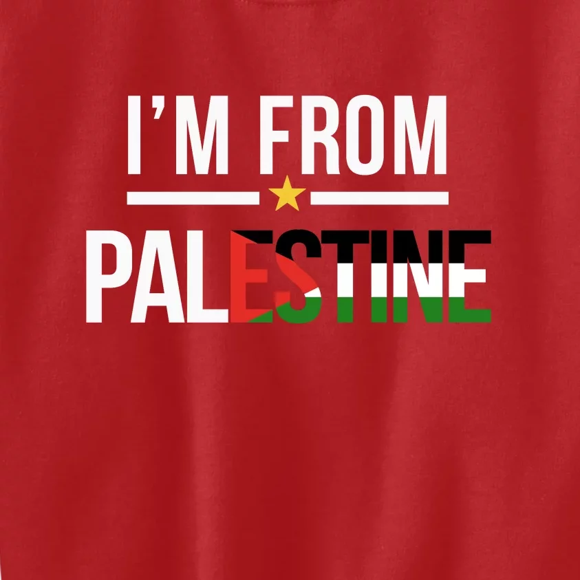 Im From Palestine | Free Palestine  Flag Palestine Kids Sweatshirt