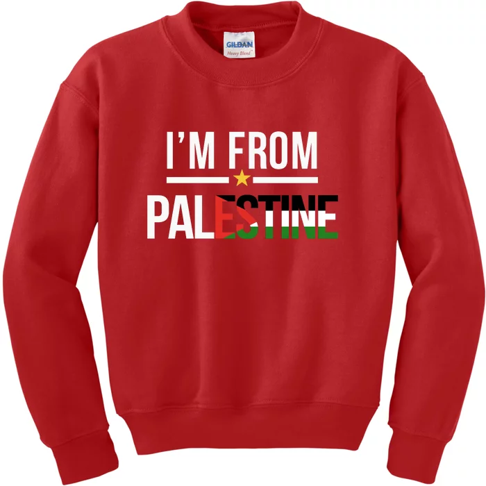 Im From Palestine | Free Palestine  Flag Palestine Kids Sweatshirt