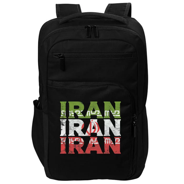 Iranian Flag Pride Iran Roots Women Gift Impact Tech Backpack