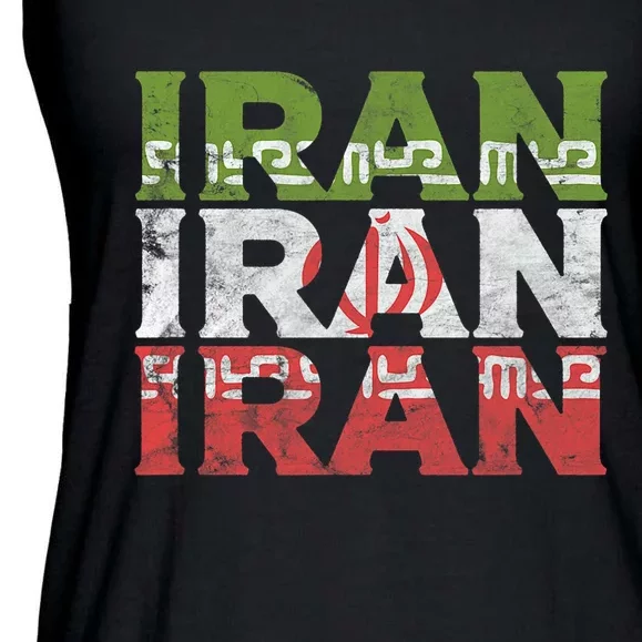 Iranian Flag Pride Iran Roots Women Gift Ladies Essential Flowy Tank