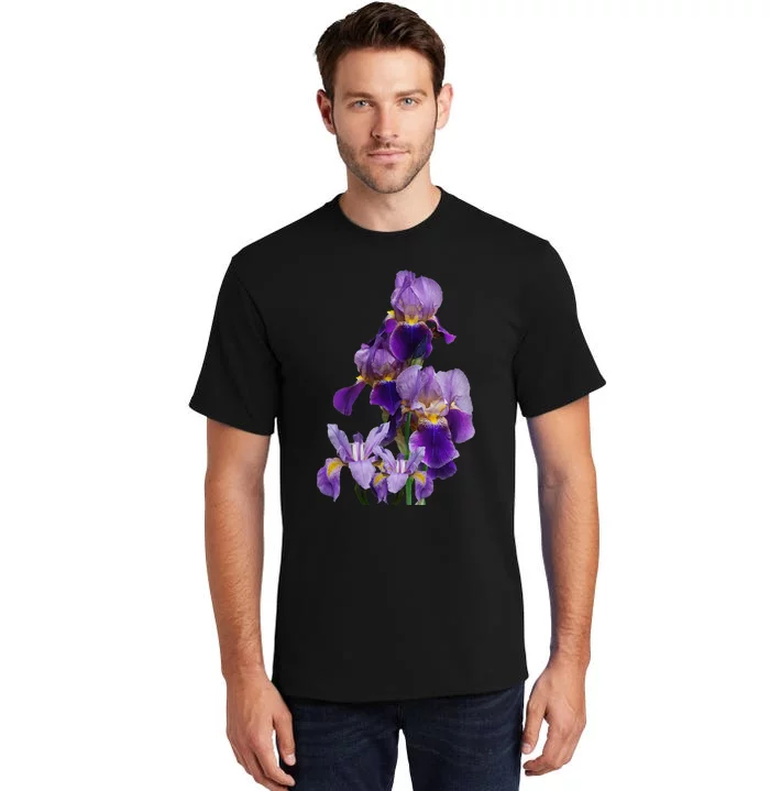 Irises Flower Plant Gardening Gardener Lover Tennessee Tall T-Shirt