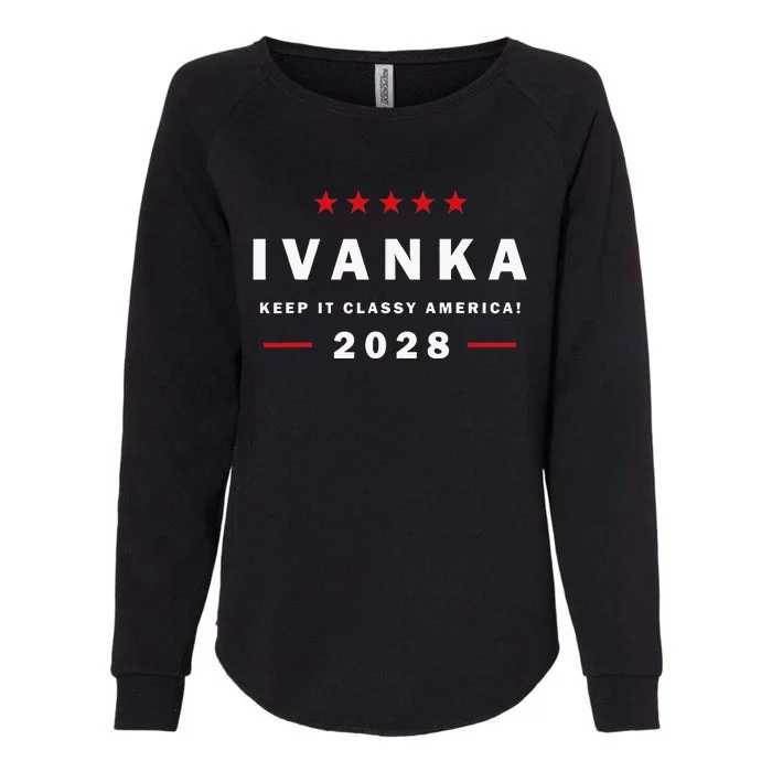 Ivanka For President In 2028 Elections For Political Rallies Womens California Wash Sweatshirt