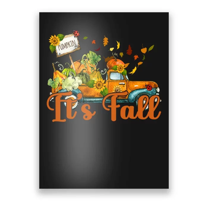 Its Fall Pumpkin Vintage Truck Poster