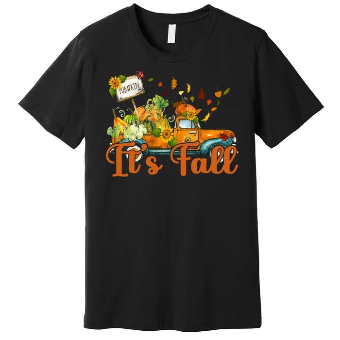 Its Fall Pumpkin Vintage Truck Premium T-Shirt