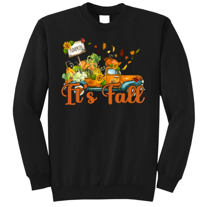 Its Fall Pumpkin Vintage Truck Tall Sweatshirt