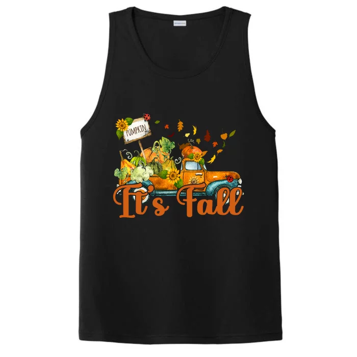 Its Fall Pumpkin Vintage Truck Performance Tank