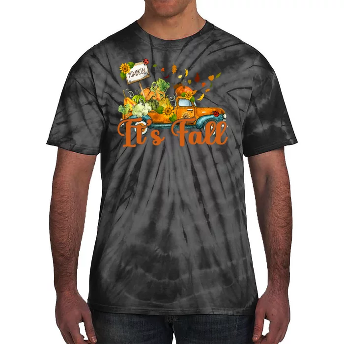 Its Fall Pumpkin Vintage Truck Tie-Dye T-Shirt