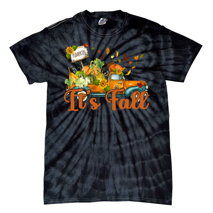 Its Fall Pumpkin Vintage Truck Tie-Dye T-Shirt