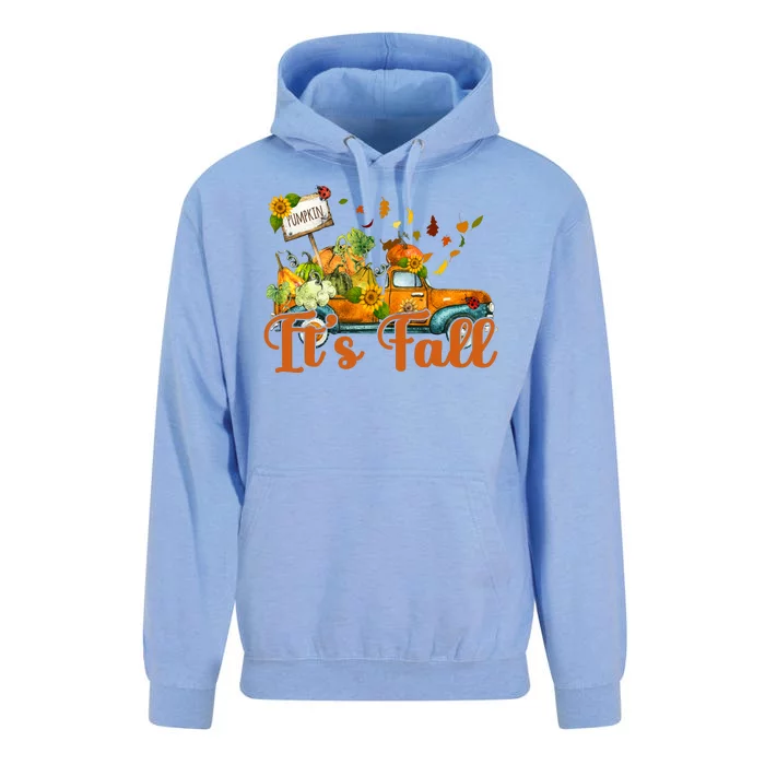 Its Fall Pumpkin Vintage Truck Unisex Surf Hoodie