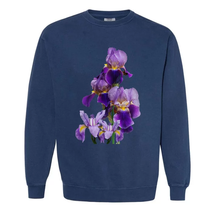 Irises Flower Plant Gardening Gardener Lover Tennessee Garment-Dyed Sweatshirt