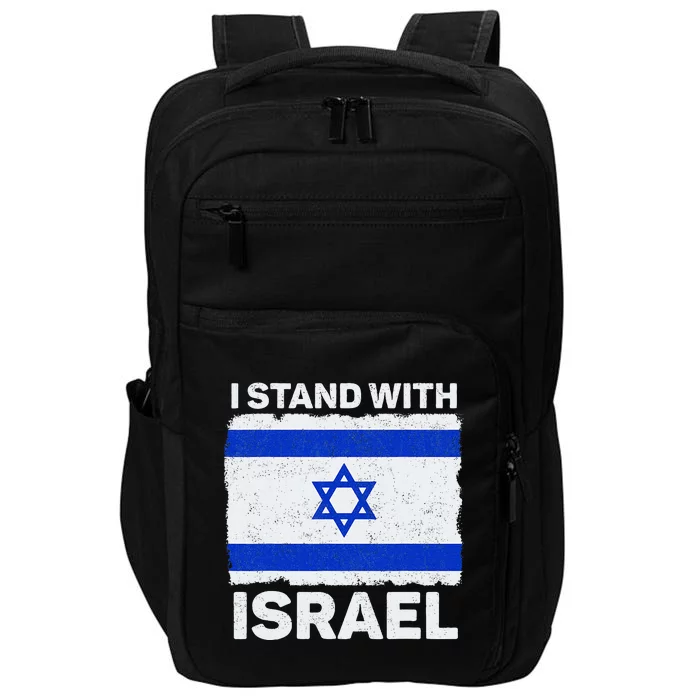 Israel Flag Patriotic Israel I Stand With Israel Impact Tech Backpack