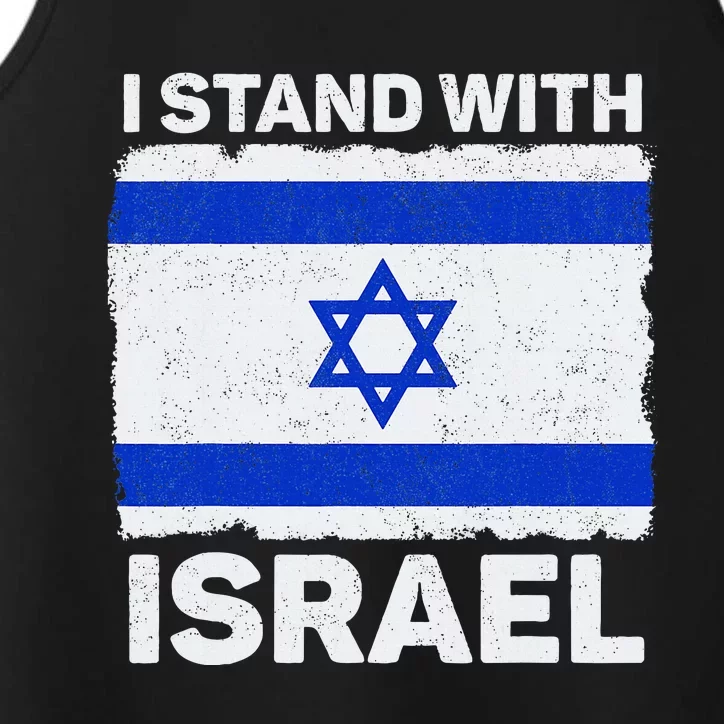 Israel Flag Patriotic Israel I Stand With Israel Performance Tank