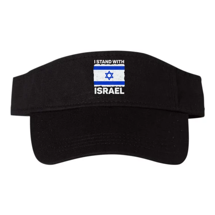 Israel Flag Patriotic Israel I Stand With Israel Valucap Bio-Washed Visor