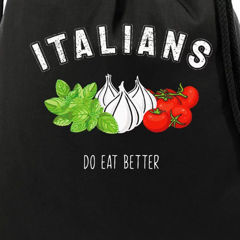 Italian Fun Quote Italy Spaghetti Pun Italia Pasta Men Women Drawstring Bag