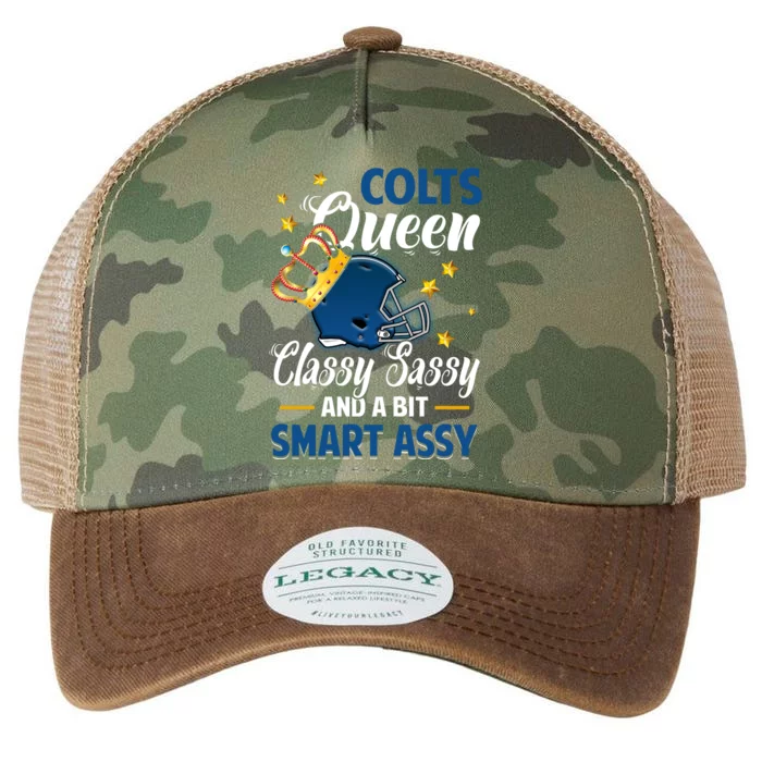 Indianapolis Football Queen Classy Sassy And A Bit Smart Assy Legacy Tie Dye Trucker Hat