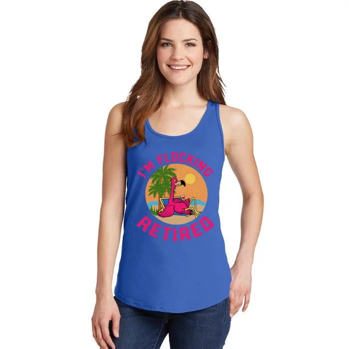 Im Flocking Retired Flamingo Grandma Retiret Pension Gift Ladies Essential Tank