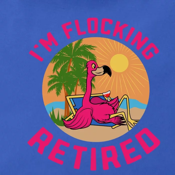 Im Flocking Retired Flamingo Grandma Retiret Pension Gift Zip Tote Bag