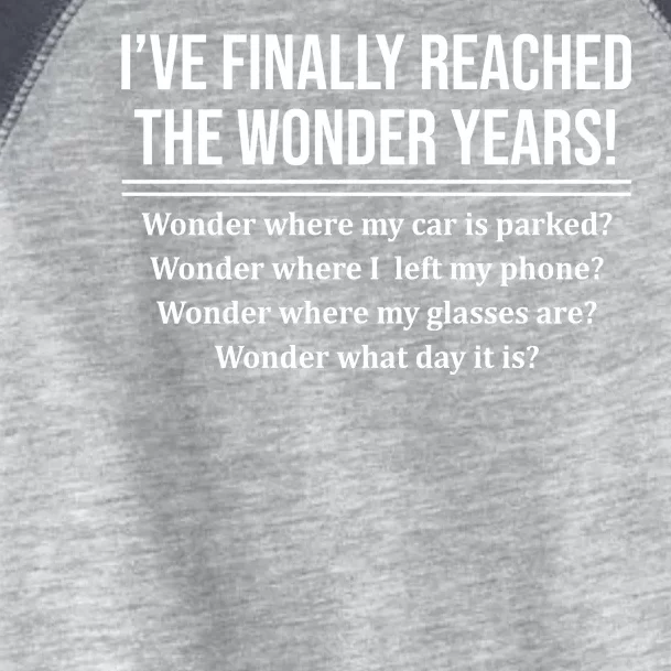 Ive Finally Reached The Wonder Years Funny Toddler Fine Jersey T-Shirt