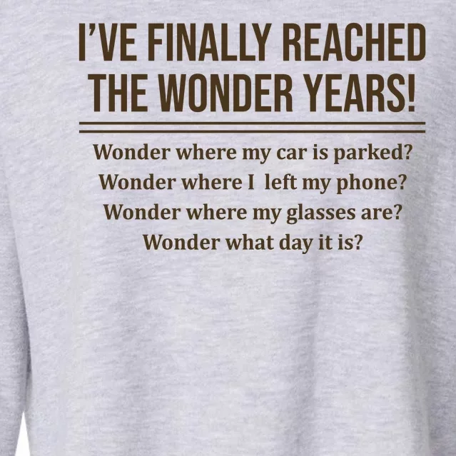 Ive Finally Reached The Wonder Years Funny Cropped Pullover Crew