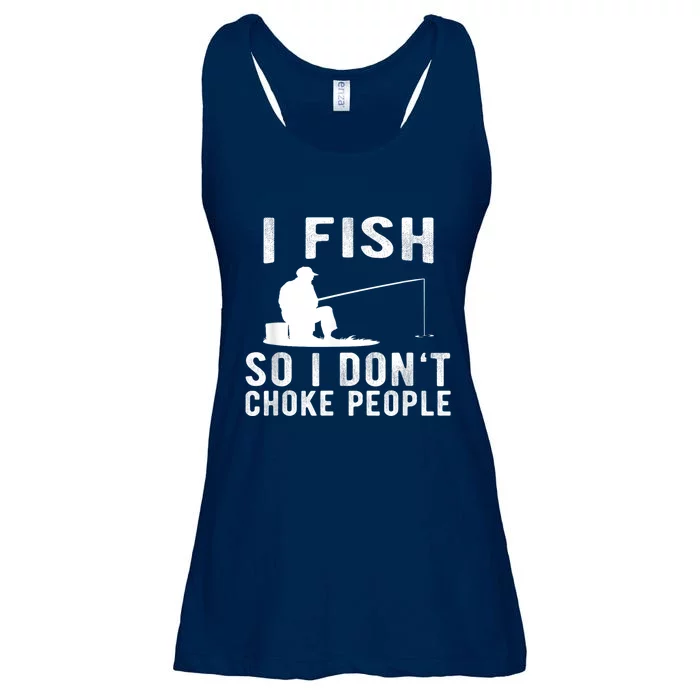 I Fish So I DonT Choke People Ladies Essential Flowy Tank