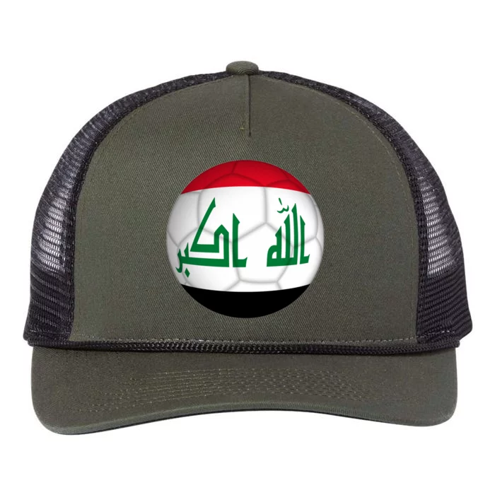 Iraqi Futbol Soccer Team Retro Rope Trucker Hat Cap