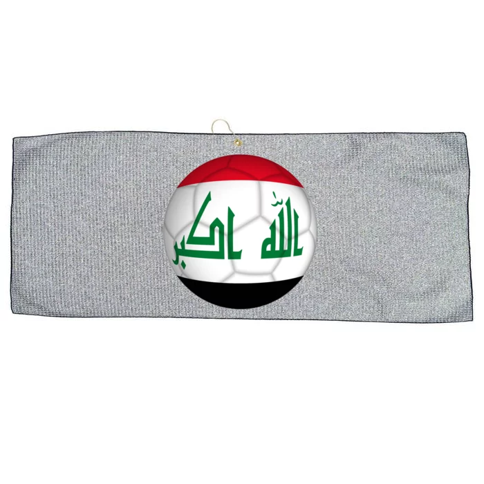 Iraqi Futbol Soccer Team Large Microfiber Waffle Golf Towel