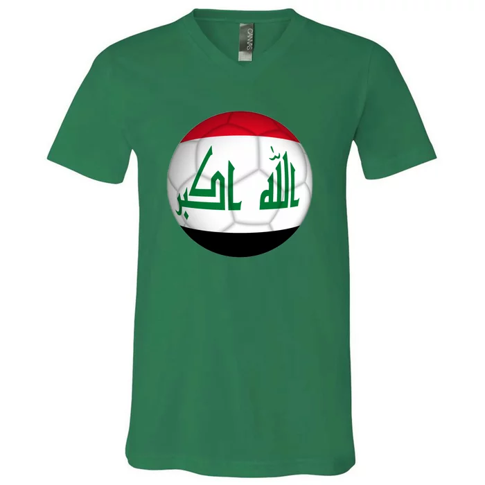 Iraqi Futbol Soccer Team V-Neck T-Shirt