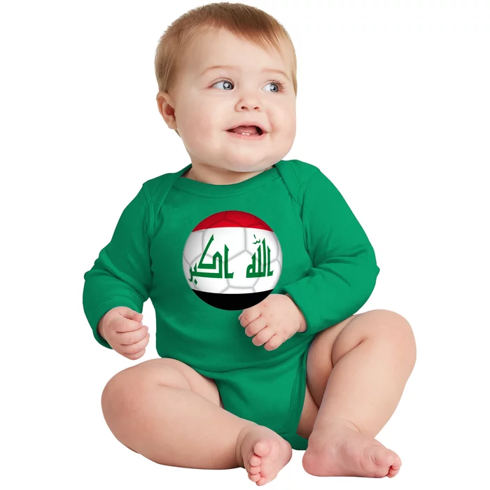 Iraqi Futbol Soccer Team Baby Long Sleeve Bodysuit