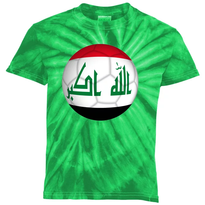 Iraqi Futbol Soccer Team Kids Tie-Dye T-Shirt