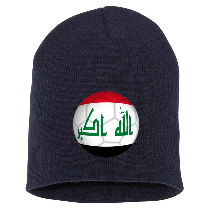 Iraqi Futbol Soccer Team Short Acrylic Beanie