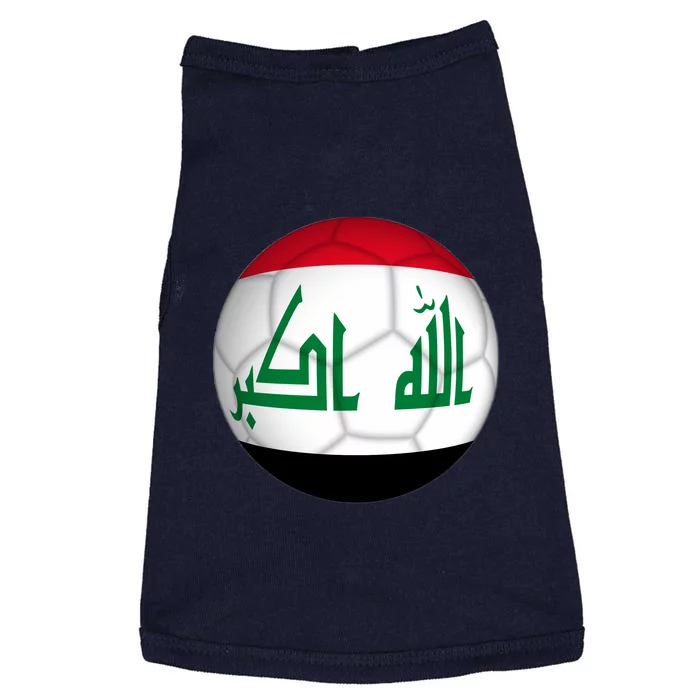 Iraqi Futbol Soccer Team Front And Back Front & Back Doggie Tank