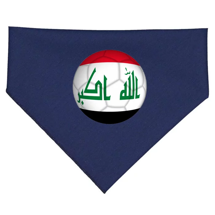 Iraqi Futbol Soccer Team Front And Back Front & Back USA-Made Doggie Bandana