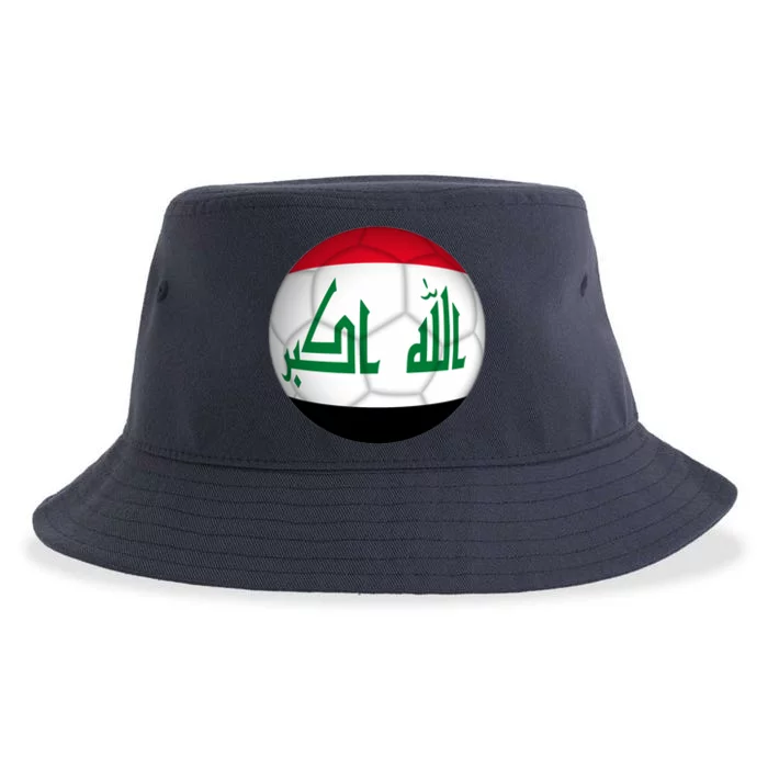 Iraqi Futbol Soccer Team Front And Back Front & Back Sustainable Bucket Hat