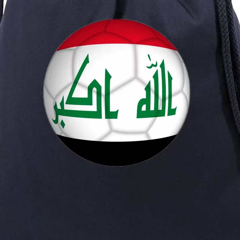 Iraqi Futbol Soccer Team Front And Back Front & Back Drawstring Bag