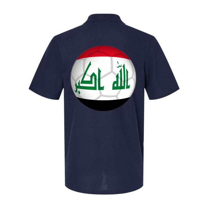 Iraqi Futbol Soccer Team Front And Back Front & Back Softstyle Adult Sport Polo