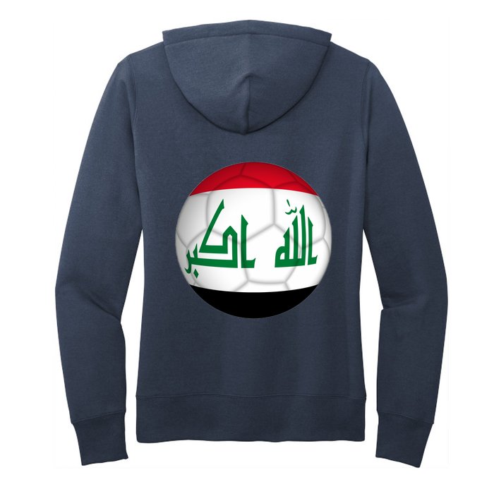 Iraqi Futbol Soccer Team Front And Back Front & Back Women's Pullover Hoodie