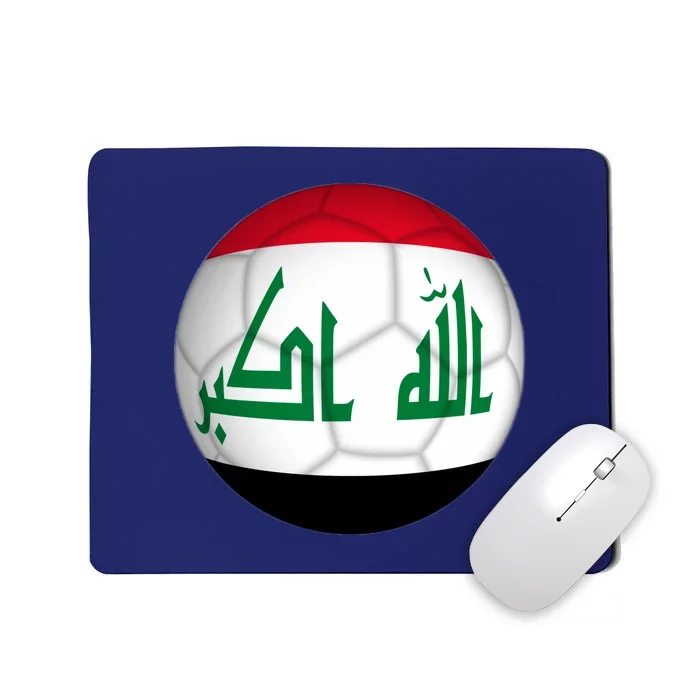 Iraqi Futbol Soccer Team Front And Back Front & Back Mousepad