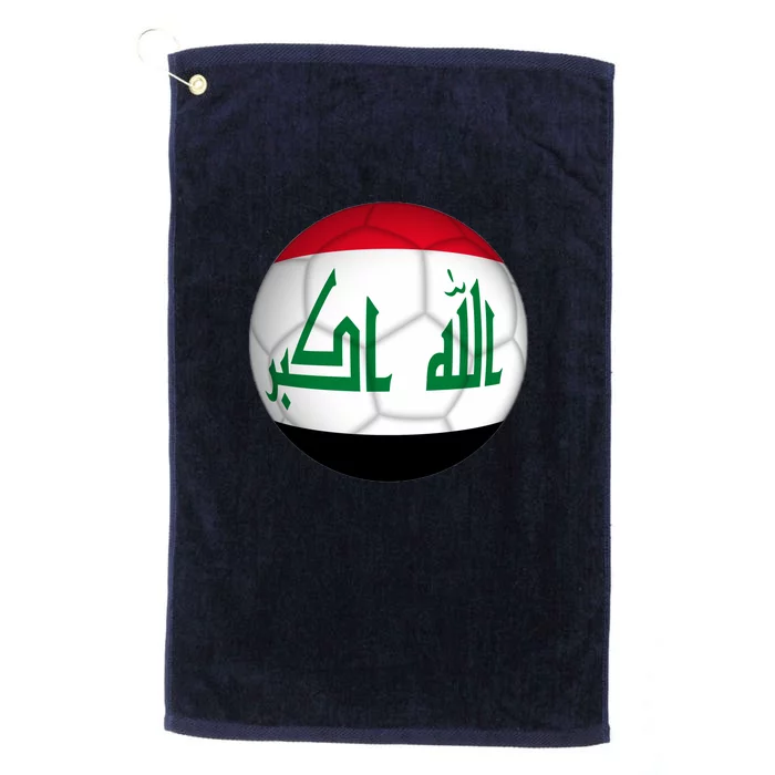 Iraqi Futbol Soccer Team Front And Back Front & Back Platinum Collection Golf Towel