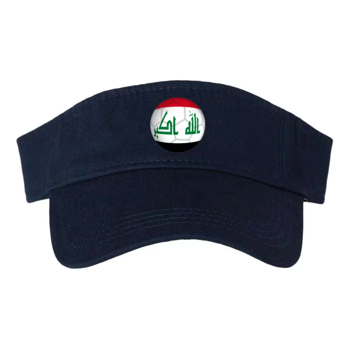 Iraqi Futbol Soccer Team Front And Back Front & Back Valucap Bio-Washed Visor