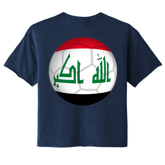 Iraqi Futbol Soccer Team Front And Back Front & Back Women's Crop Top Tee