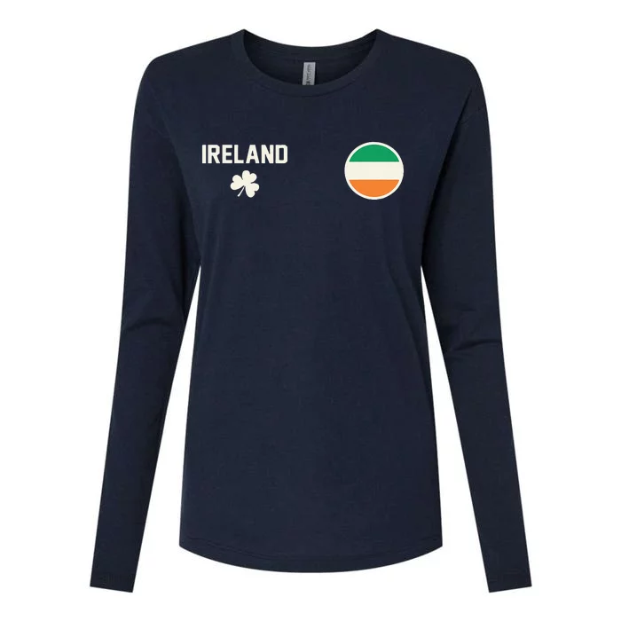 Ireland Football Soccer Jersey Womens Cotton Relaxed Long Sleeve T-Shirt