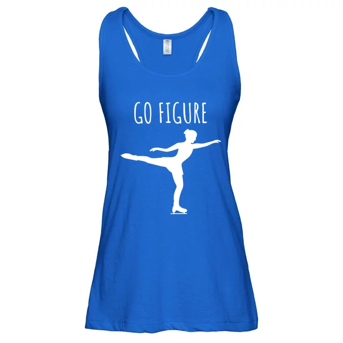 Ice Figure Skating Gift Skater Funny Go Figure Cute Gift Ladies Essential Flowy Tank